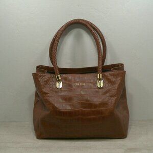 Cole Haan Conac Leather Croc Embossed Tote Bag | Pocket book | Purse